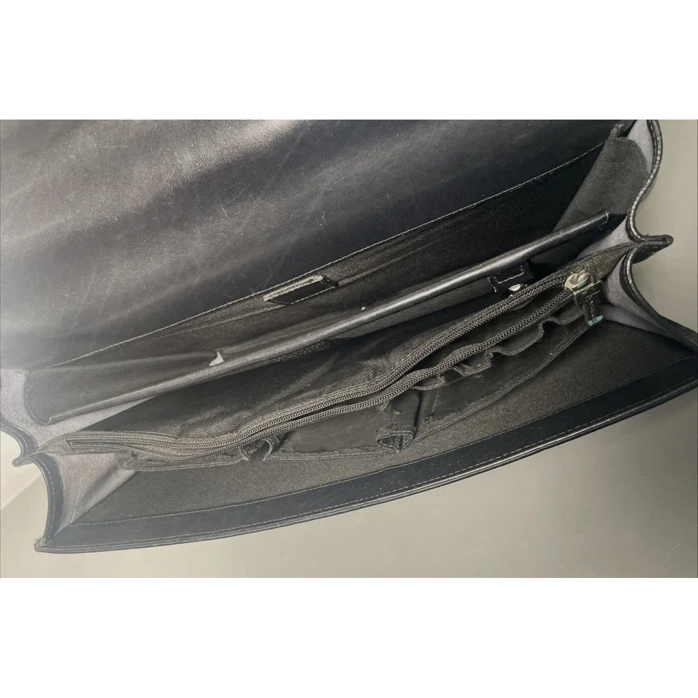 Black Leather Executive Professional Briefcase by Jack Georges